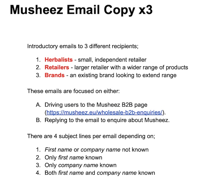 Mushroom premium mushroom extract products email marketing