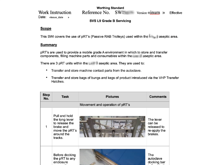 Pharmaceutical Copywriting - Standard Work Instruction - SWI